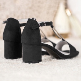 Goodin Elegantní sandály na vysokém podpatku černá 2