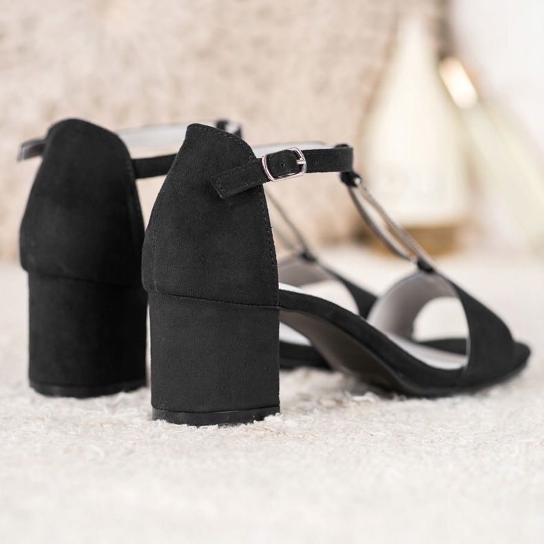 Goodin Elegantní sandály na vysokém podpatku černá 2