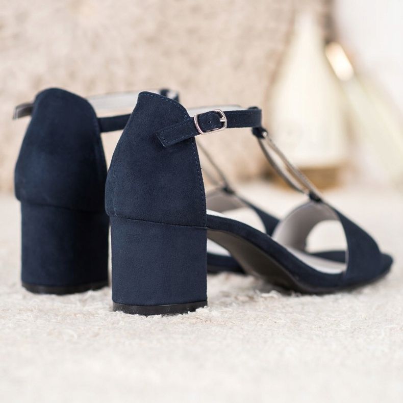 Goodin Elegantní sandály na vysokém podpatku námořnická modrá modrý 2