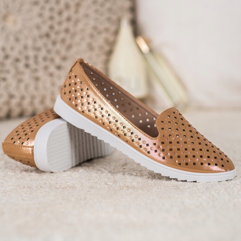 Renda Styloví páni s krystaly hnědý zlatý 1