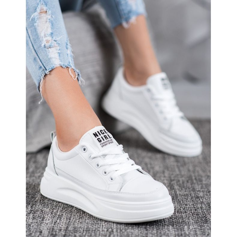 SHELOVET Tenisky na platformě Nice Girl bílý 2