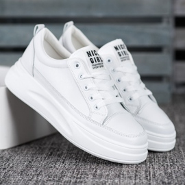 SHELOVET Tenisky na platformě Nice Girl bílý 1