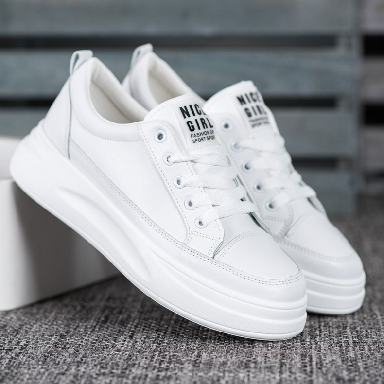 SHELOVET Tenisky na platformě Nice Girl bílý 1