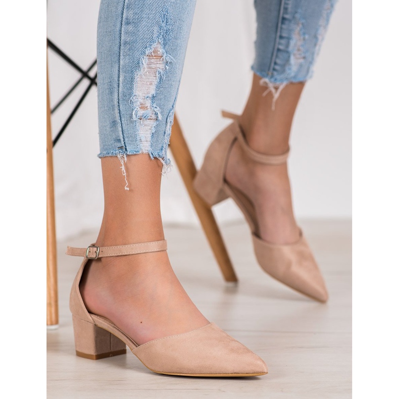 Small Swan Stylové lodičky hnědý 2