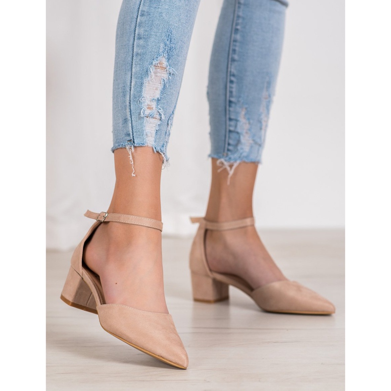 Small Swan Stylové lodičky hnědý 1