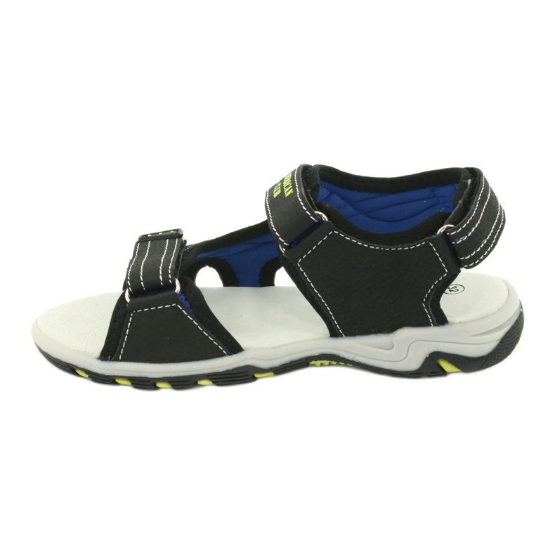 American Club Boys 'Sports Sandals Leather Insert RL30/20 Black černý 1