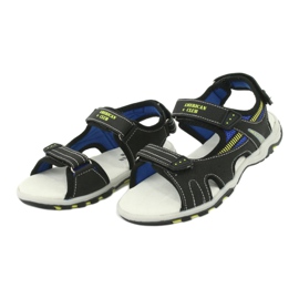 American Club Boys 'Sports Sandals Leather Insert RL30/20 Black černý 2
