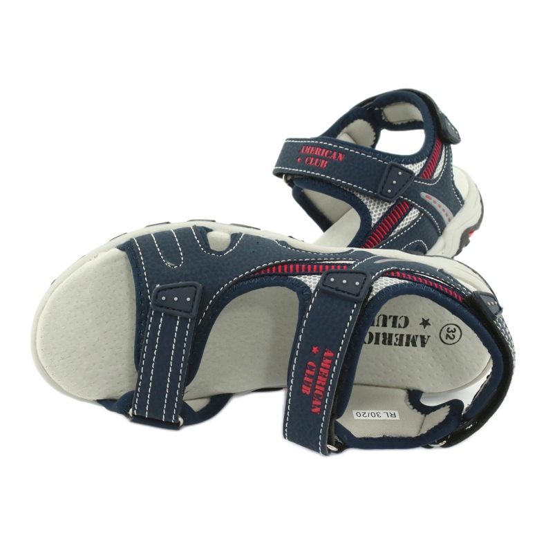 American Club Boys Sandals Leather Insert RL30/20 Navy Blue modrý 4