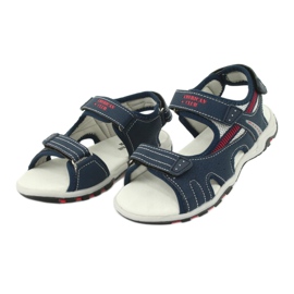 American Club Boys Sandals Leather Insert RL30/20 Navy Blue modrý 2