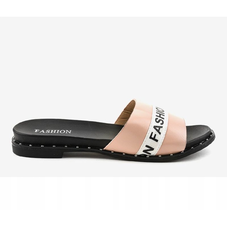 Růžové módní pantofle 888-2 růžový 2