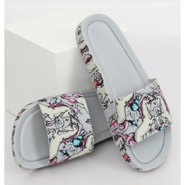 Šedé pantofle Unicorn CK83 Grey šedá vícebarevný 1