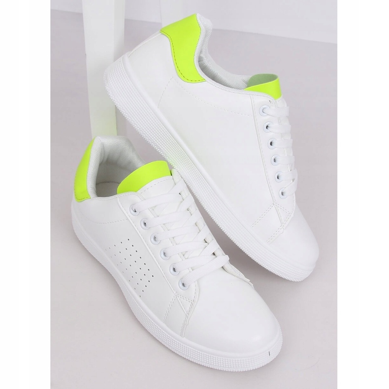 Dámské bílé a neonové tenisky LV101P Flugreen bílý žluť 1