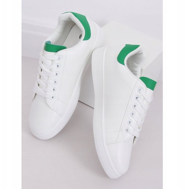 Dámské bílé a zelené tenisky LV101P Green bílý zelený 1
