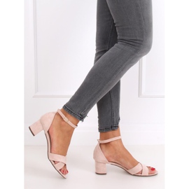 Sandály na vysokém podpatku béžové a růžové F189P Béžové hnědý růžový 2 Sandály na vysokém podpatku béžové a růžové F189P Béžové hnědý růžový 2