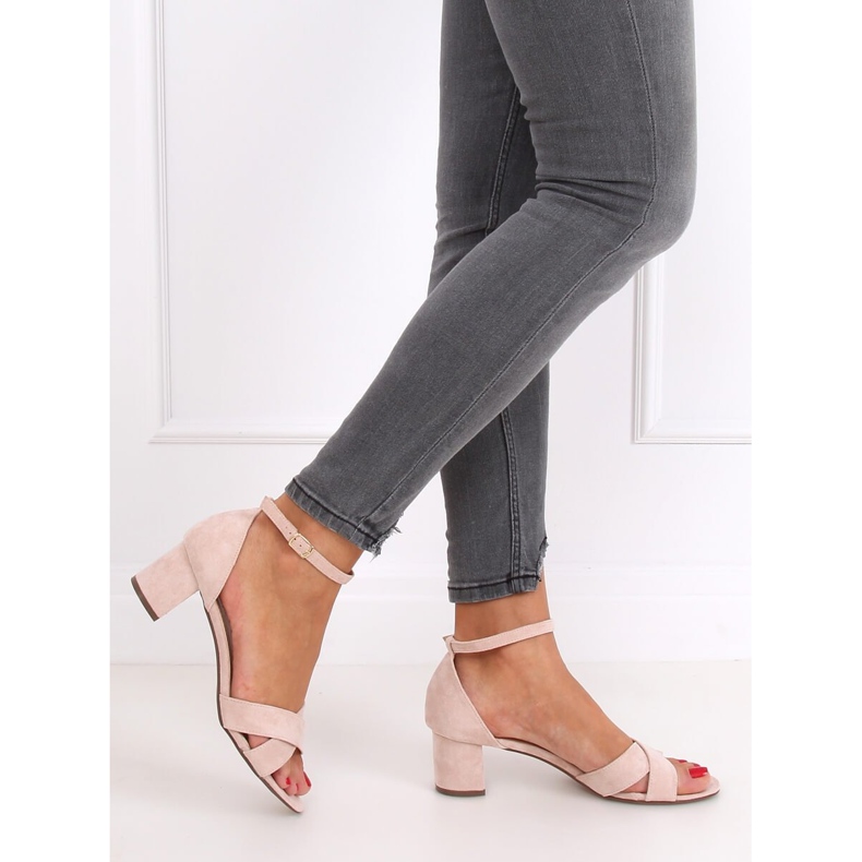 Sandály na vysokém podpatku béžové a růžové F189P Béžové hnědý růžový 2 Sandály na vysokém podpatku béžové a růžové F189P Béžové hnědý růžový 2