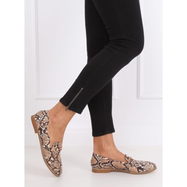 Dámské mokasíny hadí kůže T356P Snake Beige béžový 1