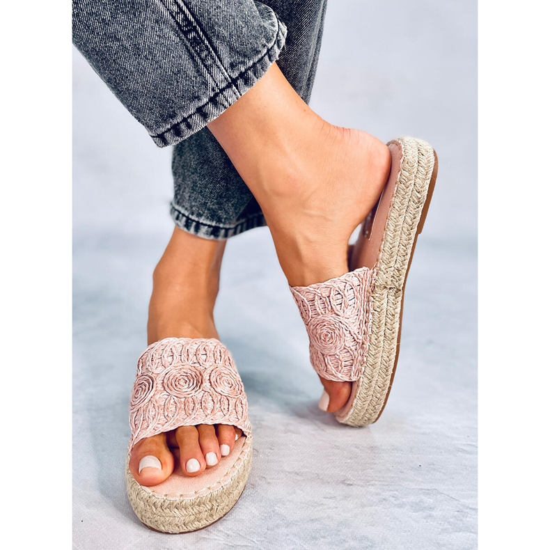 Pantofle růžové espadrilky T353P růžový 1 Pantofle růžové espadrilky T353P růžový 1