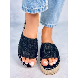 Pantofle černé espadrilky T353P Black černý 1