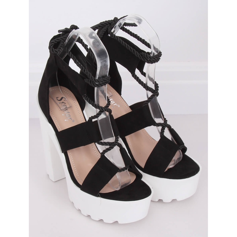 Černé sandály na platformě NS120 Black černá 2