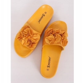Sandály na vysoké podrážce CK148P Yellow pomerančový 1