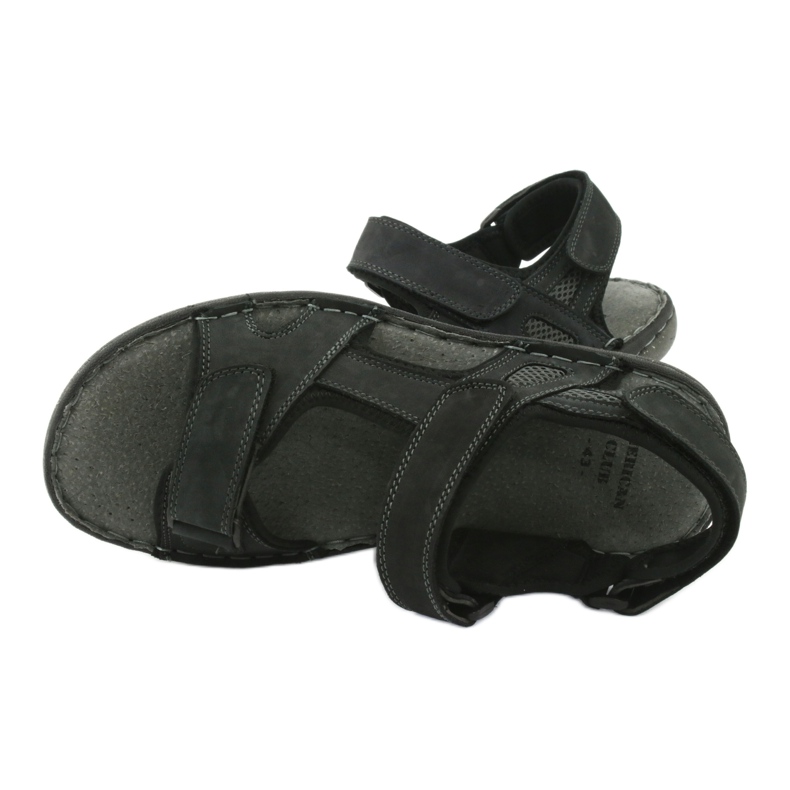 Pánské sandály na suchý zip American Club CY15 / 20 Dk.Navy námořnická modř 5