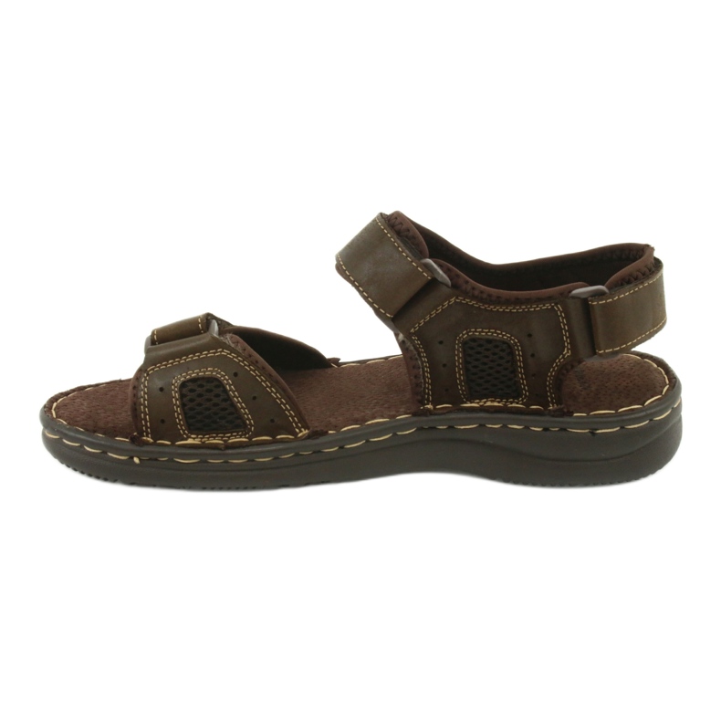 Pohodlné kožené sportovní sandály American Club CY13 / 20 hnědý 2 Pohodlné kožené sportovní sandály American Club CY13 / 20 hnědý 2