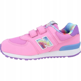 Boty New Balance Jr YV574TDP modrý růžový 1