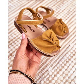 FRROCK Dětské žluté praštěné sandály na suchý zip žlutá 2