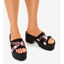 Černé vysoké podpatky CL-3A309-20 černý 2