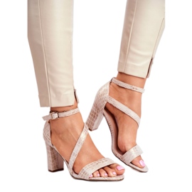 Sandály Gladiator Sergio Leone SK870 béžové béžový zlatý 1