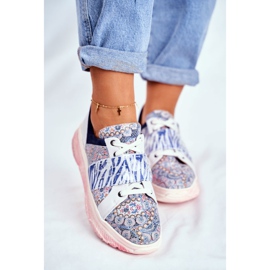 Sportovní obuv Dámské kožené tenisky Maciejka 04448-27 hnědý námořnická modrá 2