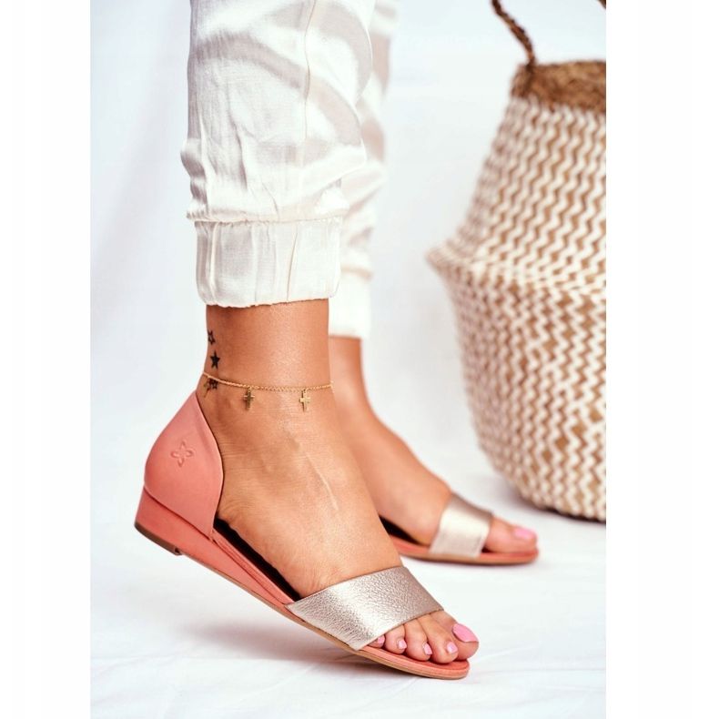 Dámské sandály Maciejka Leather Peach 1971 Nomara oranžový žlutá 1