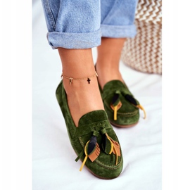 Dámské mokasíny Maciejka Leather Green 04494-09 / 00-5 zelený 2