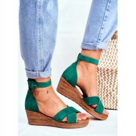 Dámské sandály Maciejka Leather Suede Green 04565-09 zelený 2