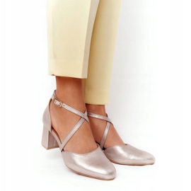 Dámské lodičky Maciejka Leather Golden 04070-25 zlatý 2