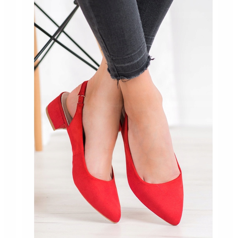 Goodin Lodičky s objevenou patou červený 2