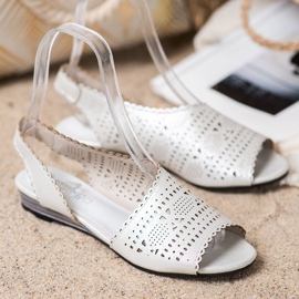 Goodin Lesklé stříbrné sandály šedá 1