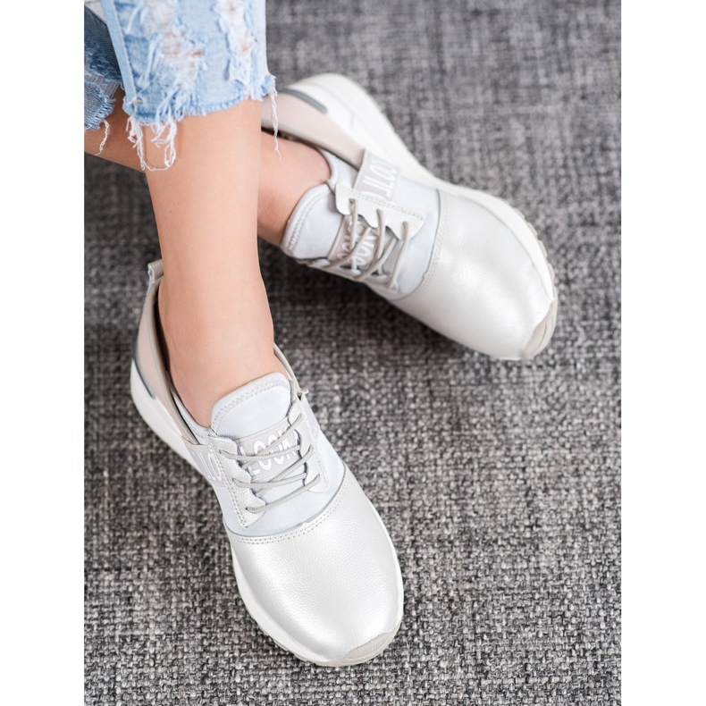 Podívejte se na kožené tenisky VINCEZA šedá 2