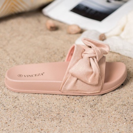 Pantofle VINCEZA S Mašlí růžový 2