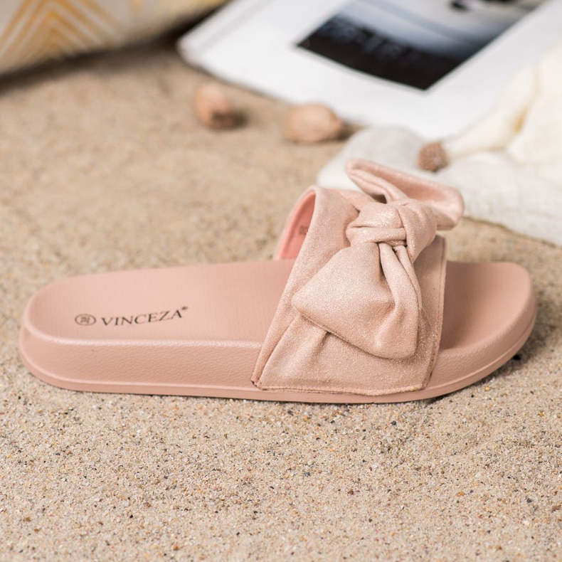 Pantofle VINCEZA S Mašlí růžový 2