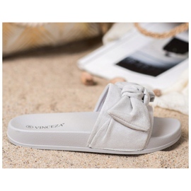 Pantofle VINCEZA S Mašlí šedá 2