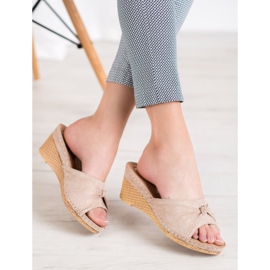 Elegantní třpytivé pantofle VINCEZA žlutá 1