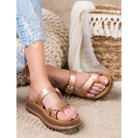 Comer Pantofle Na Módní Platformě žlutá 2