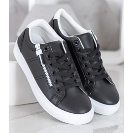 SHELOVET Černé tenisky se zipem černá 1