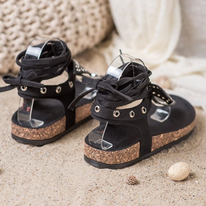 Seastar Svázané žabky sandály černá 1