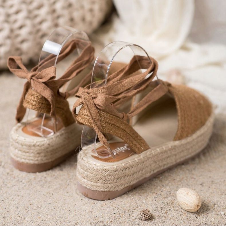 Seastar Svázané sandály Espadrilles hnědý 1
