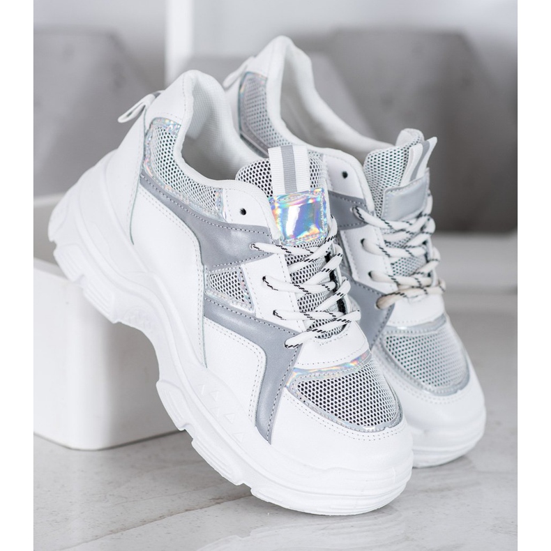 Sweet Shoes Svázané tenisky bílý šedá 1