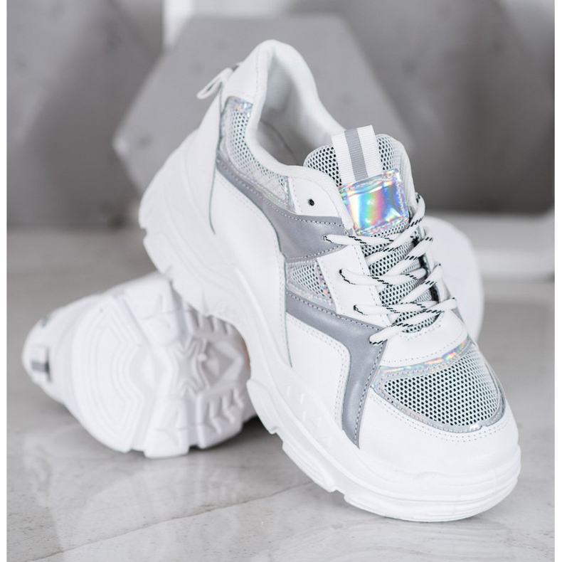 Sweet Shoes Svázané tenisky bílý šedá 2