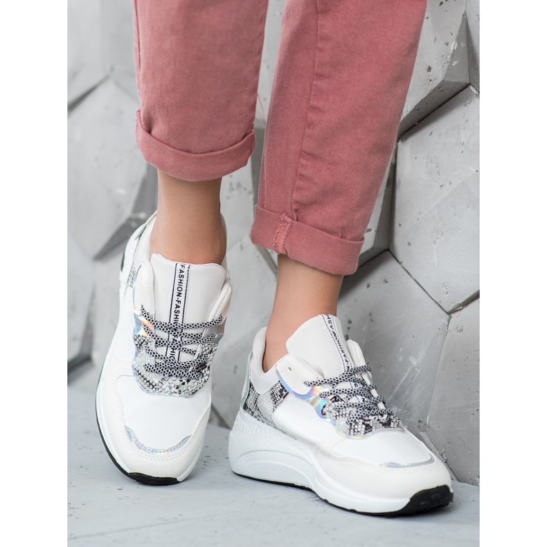 SHELOVET Snake Print tenisky bílý vícebarevný 2