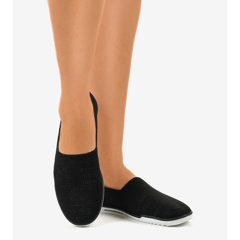 Černé nazouvací tenisky GF-HJS12-1 Lycra černá 2